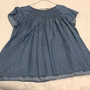 Loft Chambray Top